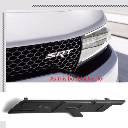 Front Grille Emblem Badge Clip-On for 2015-2018 Dodge Challenger SRT (Chrome/Black)