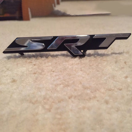 Front Grille Emblem Badge Clip-On for 2015-2018 Dodge Challenger SRT (Chrome/Black)
