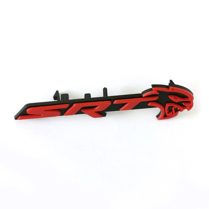 Front Grille Emblem Badge for 2018–2023 Dodge Challenger SRT Hellcat (Black/Red/Chrome)