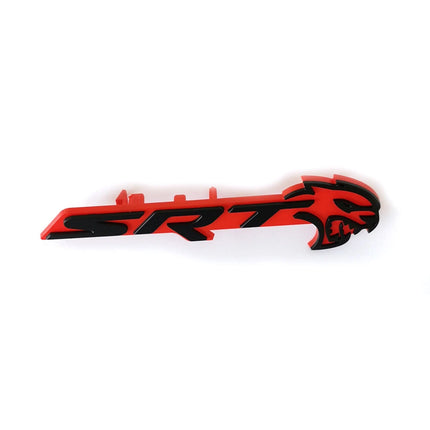 Front Grille Emblem Badge for 2018–2023 Dodge Challenger SRT Hellcat (Black/Red/Chrome)