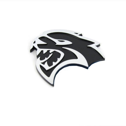 Hollow Emblem Badge Set for 2015–2019 Dodge Charger Challenger Hellcat (Black/Red/Chrome)