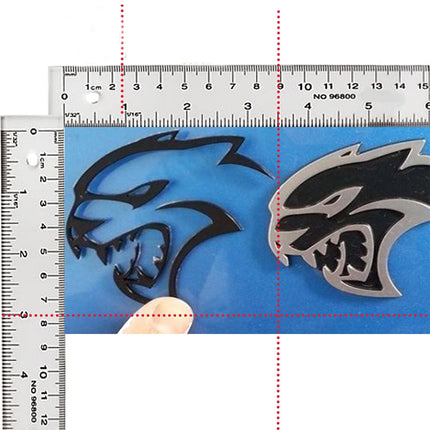 Hollow Emblem Badge Set for 2020-2023 Dodge Challenger Charger Hellcat Black/Red/Chrome