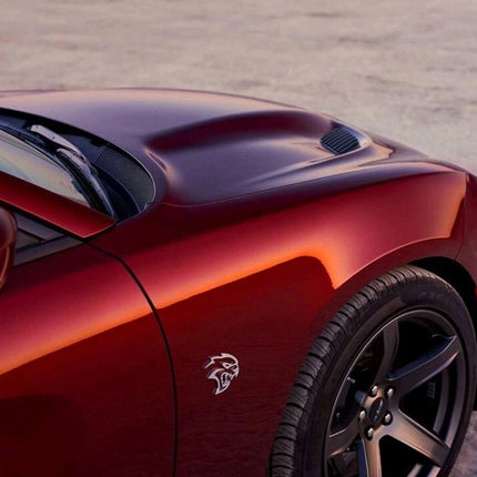 Hollow Emblem Badge Set for 2020-2023 Dodge Challenger Charger Hellcat Black/Red/Chrome