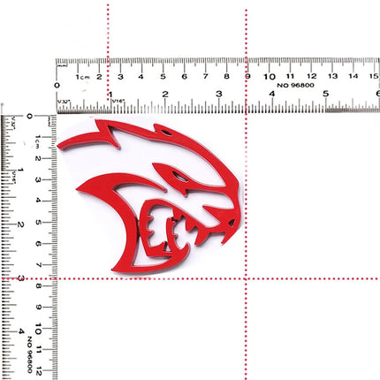 Hollow Emblem Badge Set for 2020-2023 Dodge Challenger Charger Hellcat Black/Red/Chrome