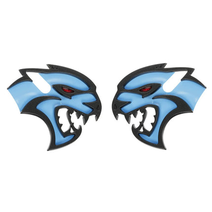 3D Hood Side Emblems for 2019-2022 Dodge Challenger SRT Redeye Hellcat (Black/Chrome)