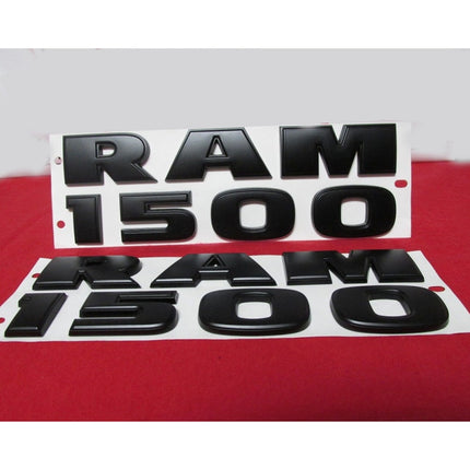 Emblem Set for 2015-2018 RAM 1500 3D Side Badge Replacement 68247897AA (Chrome / Black Red) 2-Pack/3-Pack