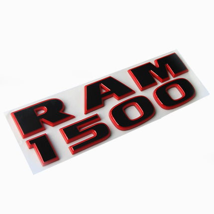 Emblem Set for 2015-2018 RAM 1500 3D Side Badge Replacement 68247897AA (Chrome / Black Red) 2-Pack/3-Pack