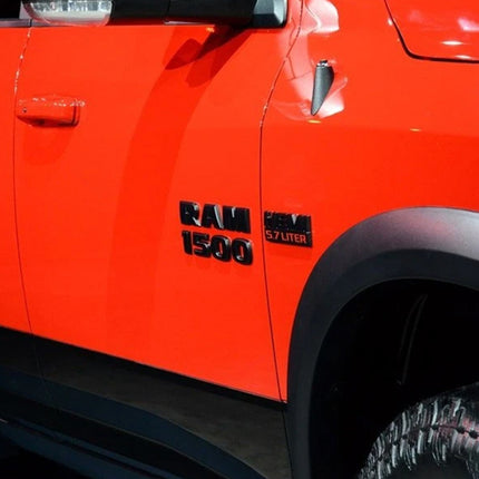 Emblem Set for 2015-2018 RAM 1500 3D Side Badge Replacement 68247897AA (Chrome / Black Red) 2-Pack/3-Pack