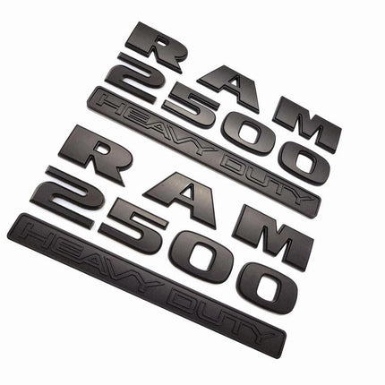 Emblem Badge Set for 2015-2018 RAM 2500 Heavy Duty Optional 4x4 Emblem (Black/Red) 2-Pack/3-Pack
