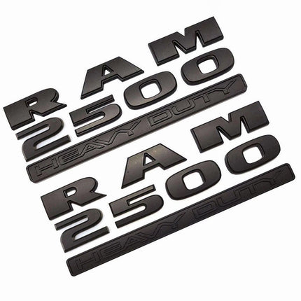 Emblem Badge Set for 2015-2018 RAM 2500 Heavy Duty Optional 4x4 Emblem (Black/Red) 2-Pack/3-Pack