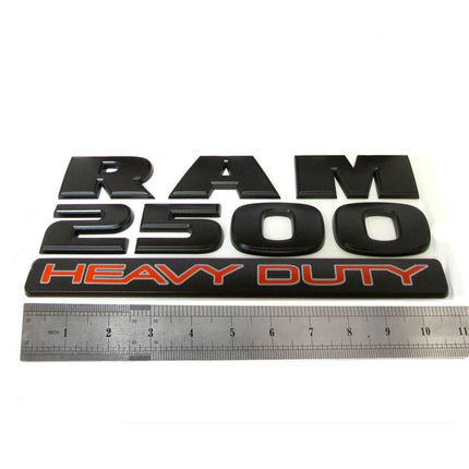 Emblem Badge Set for 2015-2018 RAM 2500 Heavy Duty Optional 4x4 Emblem (Black/Red) 2-Pack/3-Pack