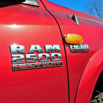 Emblem Badge Set for 2015-2018 RAM 2500 Heavy Duty Optional 4x4 Emblem (Black/Red) 2-Pack/3-Pack