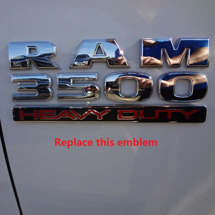 3D Emblem Badge Replacement Kit 2015–2018 RAM 3500 Heavy Duty & 4x4 (Black/Red) 2-Pack/3-Pack
