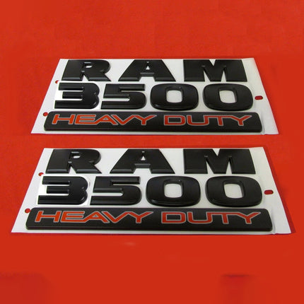3D Emblem Badge Replacement Kit 2015–2018 RAM 3500 Heavy Duty & 4x4 (Black/Red) 2-Pack/3-Pack