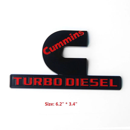 Hood Side Emblems 3D for 2013-2018 RAM 2500 3500 Cummins Turbo Diesel