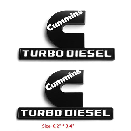 Hood Side Emblems 3D for 2013-2018 RAM 2500 3500 Cummins Turbo Diesel