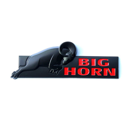 Tailgate Emblem for 2008‑2020 RAM 1500 2500 3500 Bighorn Replacement Black/Red/Chrome