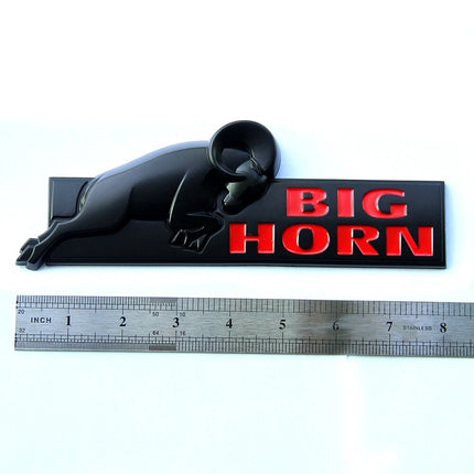 Tailgate Emblem for 2008‑2020 RAM 1500 2500 3500 Bighorn Replacement Black/Red/Chrome