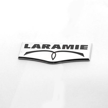 Tailgate Emblem 3D Badge Fits 2009-2021 Ram 1500 2500 3500 Laramie (Black/Red/Chrome)