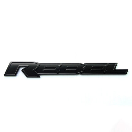 Tailgate Emblem Badge Fits 2015-2019 Ram 1500 REBEL 3D Replacement (Black/Red/Chrome)