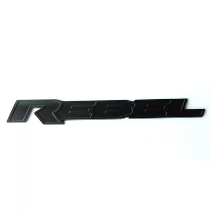 Tailgate Emblem Badge Fits 2015-2019 Ram 1500 REBEL 3D Replacement (Black/Red/Chrome)