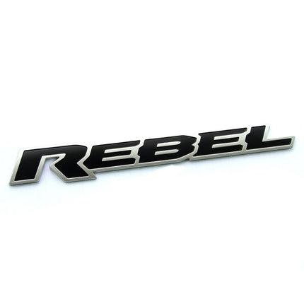 Tailgate Emblem Badge Fits 2015-2019 Ram 1500 REBEL 3D Replacement (Black/Red/Chrome)