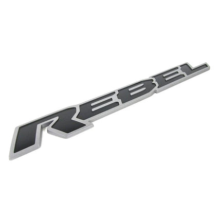 Tailgate Emblem Badge Fits 2015-2019 Ram 1500 REBEL 3D Replacement (Black/Red/Chrome)