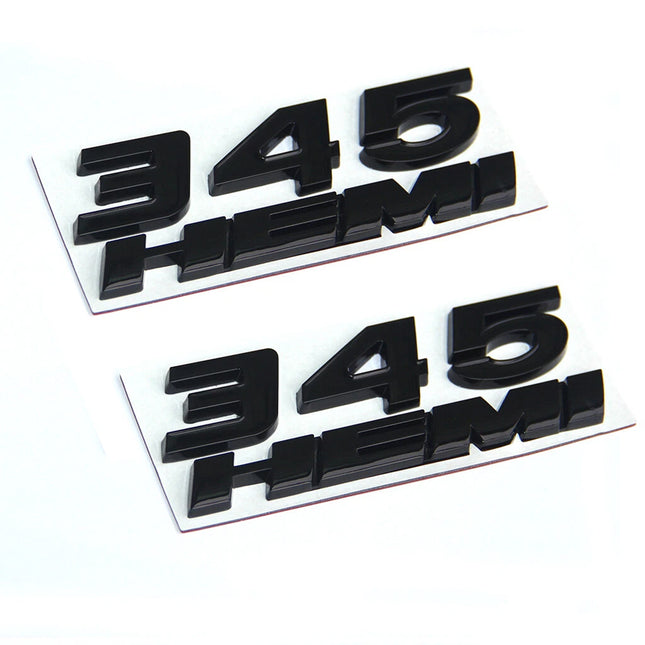 Fender Emblem Badge Set for 2011–2023 Dodge Charger Challenger 345 HEMI (Black/Red)