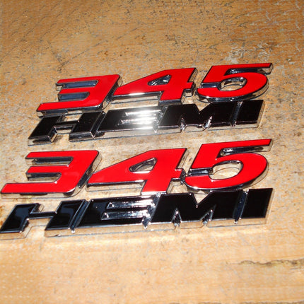 Fender Emblem Badge Set for 2011–2023 Dodge Charger Challenger 345 HEMI
