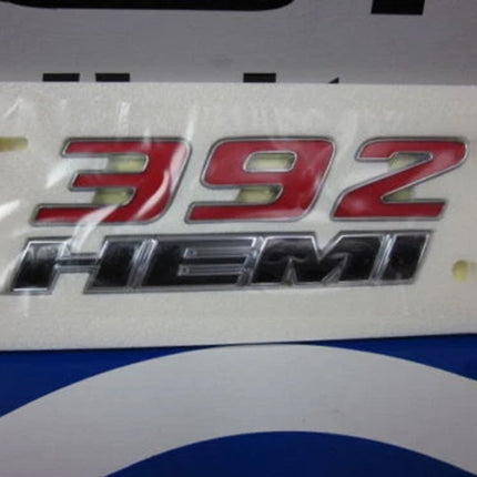 Hood Side Emblem Badges for 2011–2023 Dodge Charger Challenger 392 HEMI (Black/Red)