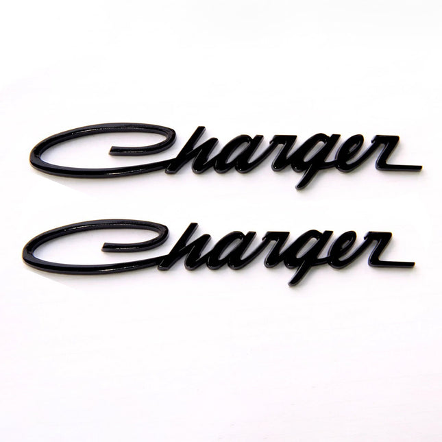 Trunk Lid Decklid Letter Emblem for 2015–2023 Dodge Charger Replacement (Black/Chrome) 1-Pack/2-Pack