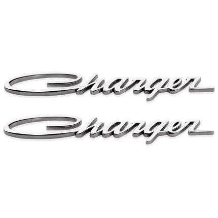 Trunk Lid Decklid Letter Emblem for 2015–2023 Dodge Charger Replacement (Black/Chrome) 1-Pack/2-Pack