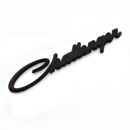 Front Fender Letter Emblem Badge Fits 2009–2023 Dodge Challenger (Black/Chrome)