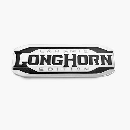 Tailgate Emblem Badge for RAM 1500/2500 2019+ Laramie Longhorn (Black/Red/Chrome)