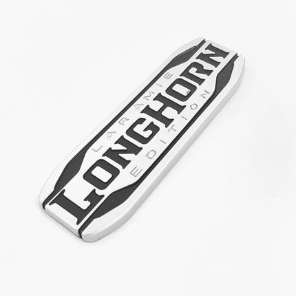 Tailgate Emblem Badge for RAM 1500/2500 2019+ Laramie Longhorn (Black/Red/Chrome)