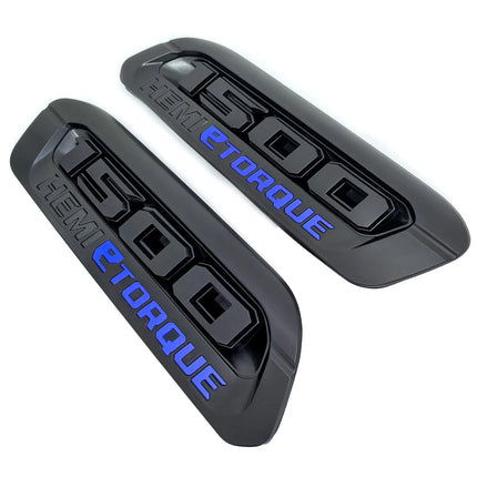 Hood Emblems for 2020–2024 RAM 1500 eTorque Exterior Replacement Badge (Blue/Black/Red)