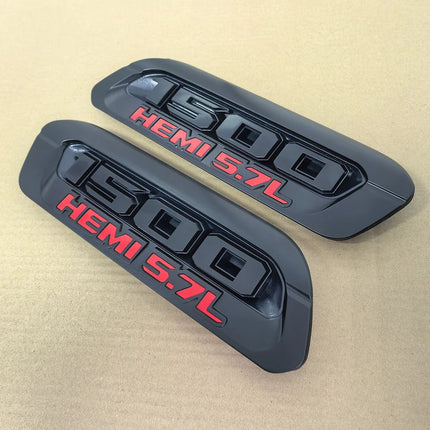 Hood Emblem Set Left Right for 2019–2024 RAM 1500 Heavy Duty Hemi 5.7
