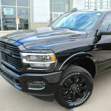 Hood Emblems for 2019–2026 RAM 3500 Heavy Duty Left Right Badge Set (Black/Red)