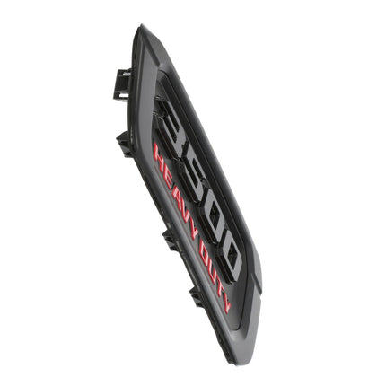 Hood Emblems for 2019–2026 RAM 3500 Heavy Duty Left Right Badge Set (Black/Red)