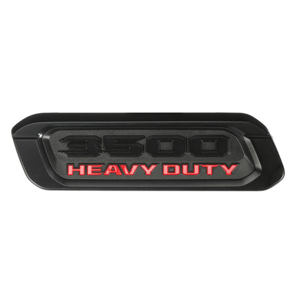 Hood Emblems for 2019–2026 RAM 3500 Heavy Duty Left Right Badge Set (Black/Red)