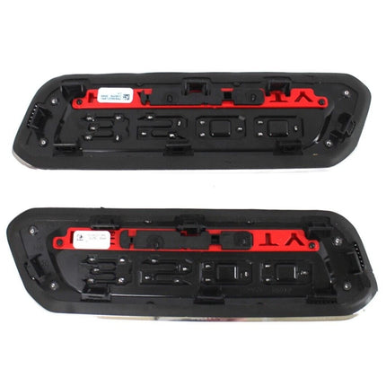 Hood Emblems for 2019–2026 RAM 3500 Heavy Duty Left Right Badge Set (Black/Red)