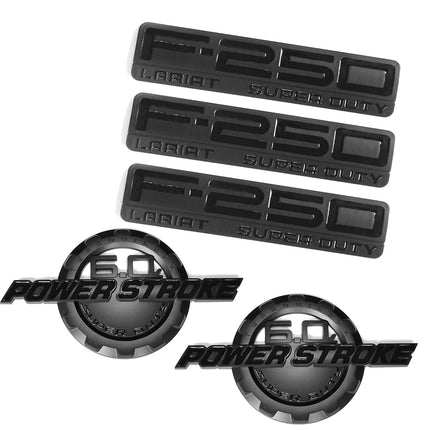 Emblem Set Fits 2003-2007 6.0L Power Stroke F-250 Lariat Super Duty