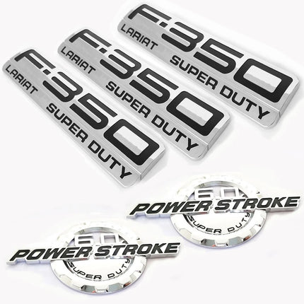 Emblem Set Fits 2003-2007 6.0L Power Stroke F-350 Lariat Super Duty