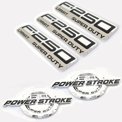 Emblem Set Fits 2003-2007 6.0L Power Stroke F-250 Lariat Super Duty