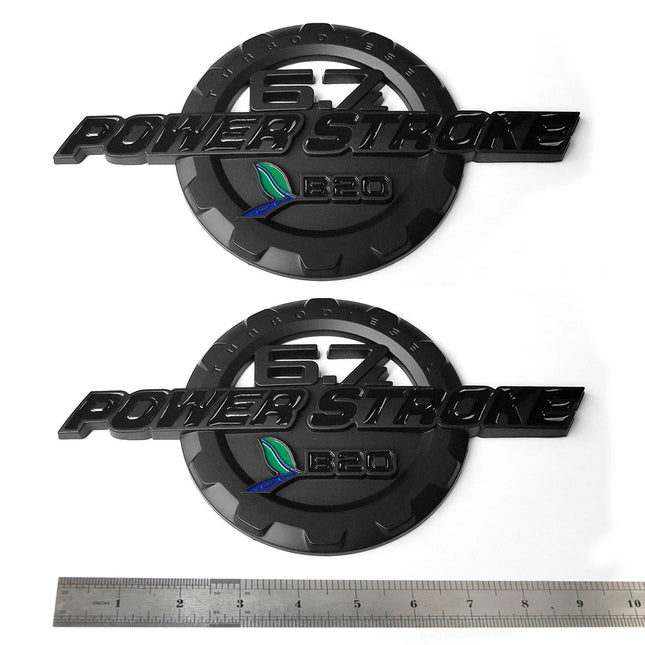 Door Emblem Set for 2017-2019 F250 F350 6.7L Powerstroke Super Duty B20