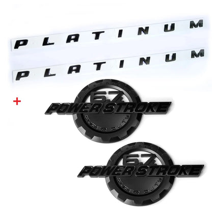 Emblems for 2012-2016 F-250 F-350 6.7L Powerstroke Super Duty Platinum