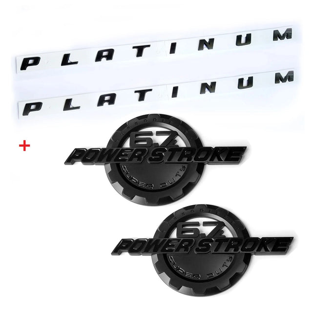 Emblems for 2012-2016 F-250 F-350 6.7L Powerstroke Super Duty Platinum