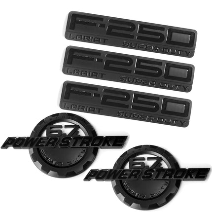 Emblem Badge Set for 2011-2016 F-250 Super Duty Lariat 6.7L Powerstroke