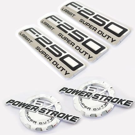 Emblem Badge Set for 2011-2016 F-250 Super Duty Lariat 6.7L Powerstroke