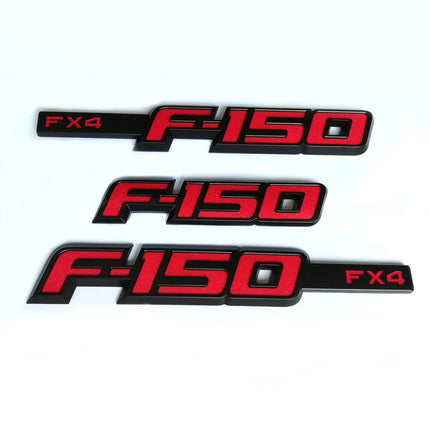 FX4 Emblem Set for 2009-2014 Ford F-150 Side Tailgate Badge Replacement